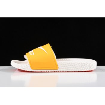 2020 Nike Benassi JDI Slide White Orange 343880-016 Shoes